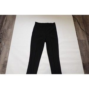 Zara Womens Medium Black Skinny High Rise Career Split Leg Formal Stretch Solid